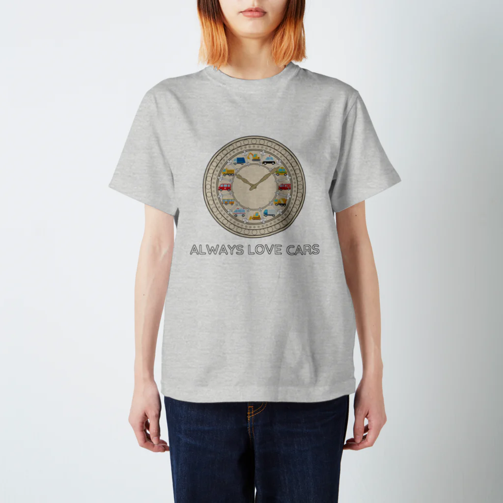 Always love carsののりもの 働くクルマ時計 Regular Fit T-Shirt