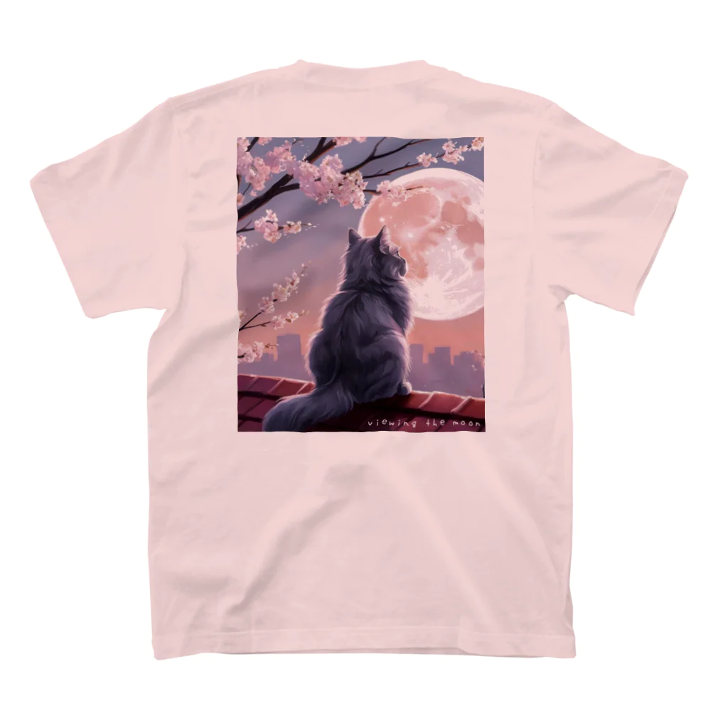 ショップMSKのお月見猫 Regular Fit T-Shirtの裏面