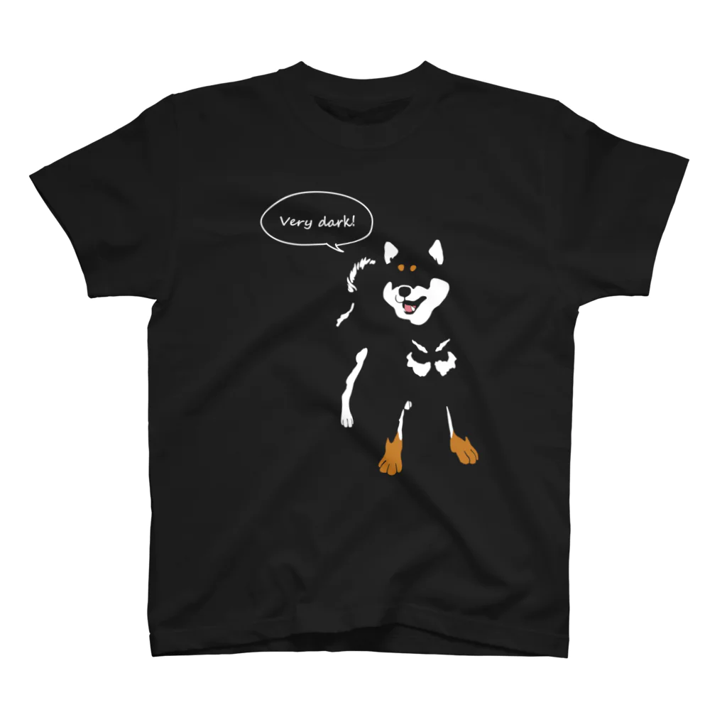 One Shibaの暗闇の黒柴 Regular Fit T-Shirt