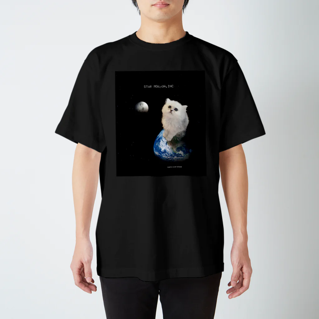 STAR MOAMOA,inc.の宇宙猫モアモアTシャツ Regular Fit T-Shirt