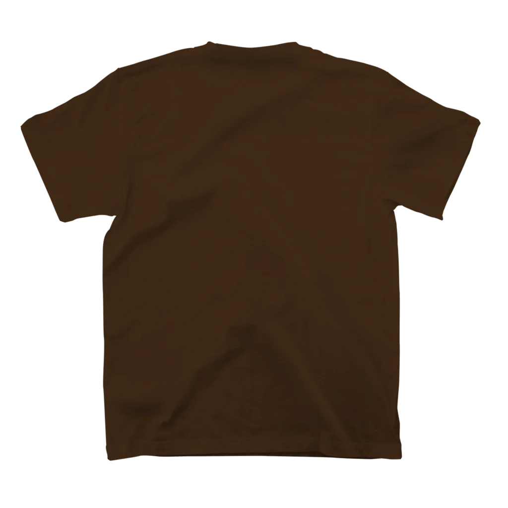 ビールとアート TM-3 Designの名画 × BEER（鳥獣戯画・すべてのビール好きのために）白線画 Regular Fit T-Shirtの裏面