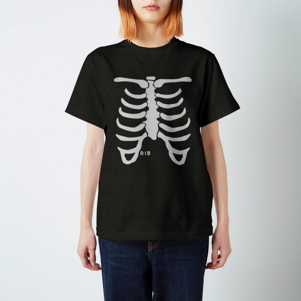 最終価格　新品未使用　RIB TEE / BLACK リブTシャツ リブ Tシャツ （Black）| Sunspel