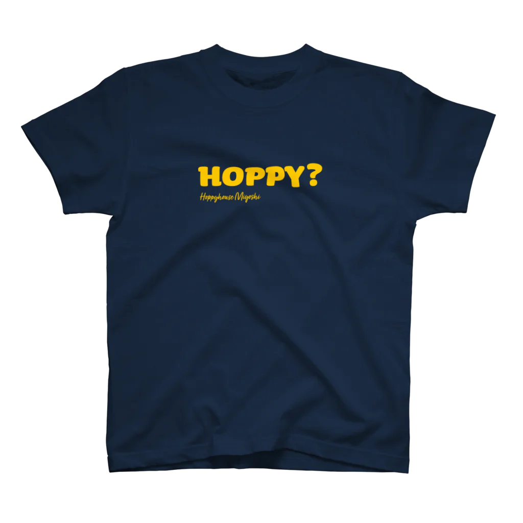 ホッピーハウス美好 @住吉のHOPPY_黄色字 Regular Fit T-Shirt