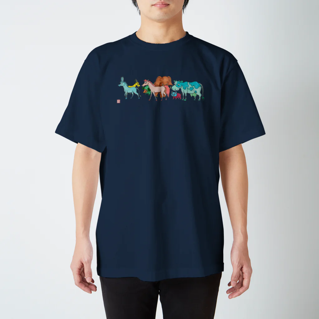 FUCHU SAKURA GARDENのげんきアート展　柴田将人　動物たち Regular Fit T-Shirt