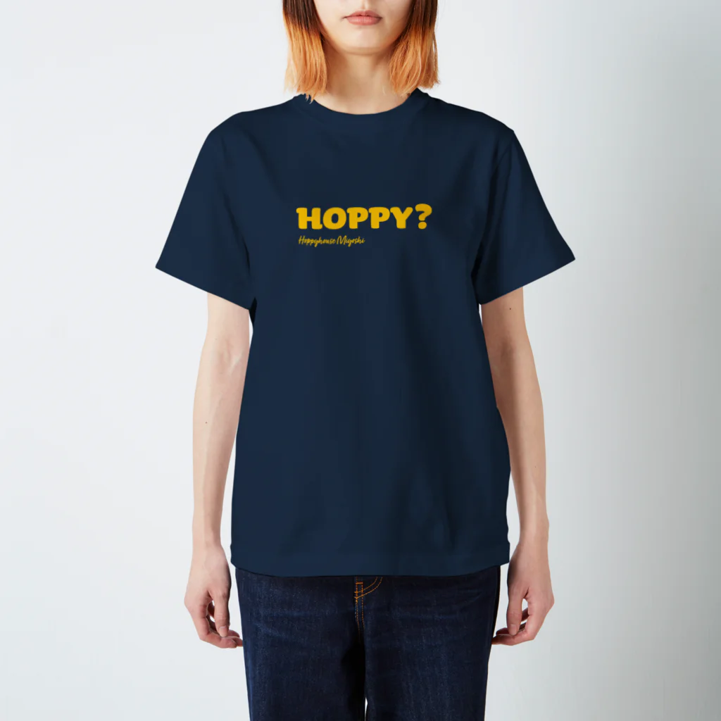 ホッピーハウス美好 @住吉のHOPPY_黄色字 Regular Fit T-Shirt