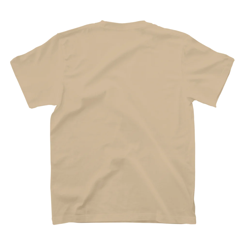 akane_art（茜音工房）のモノクロフラワー（野いちご） Regular Fit T-Shirtの裏面