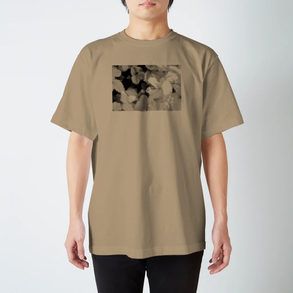 akane_art（茜音工房）のモノクロフラワー（野いちご） Regular Fit T-Shirt