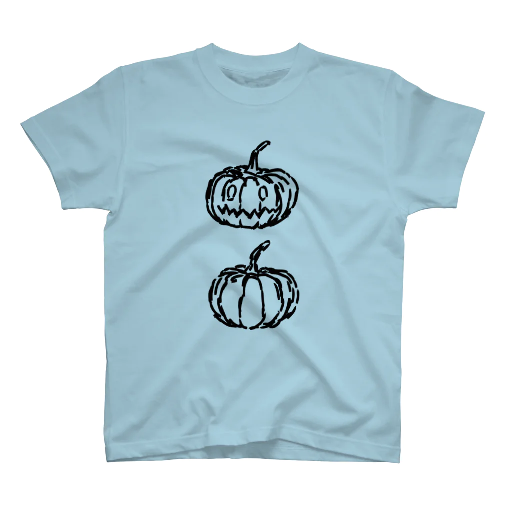 enoanoartsのパンプキンフェイス×２(bk) Regular Fit T-Shirt