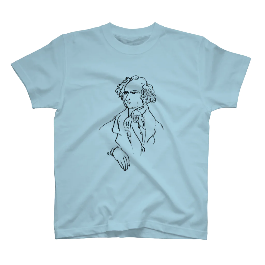 音楽愛好家協会「こんごう」 の【メンデルスゾーン】-ブラック Regular Fit T-Shirt