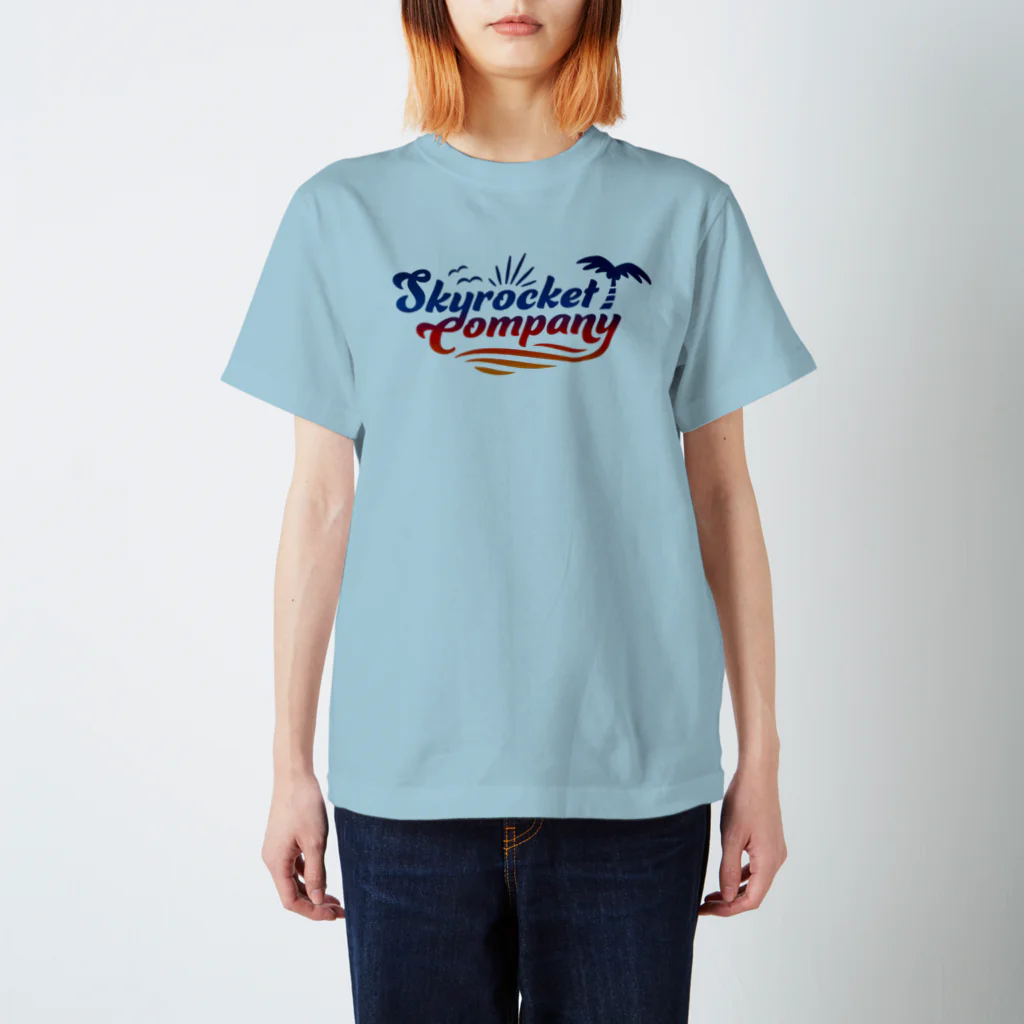 TOKYOFM_SkyrocketCompanyの【ライトブルー×トロピカル】スカロケフェスTシャツ Regular Fit T-Shirt