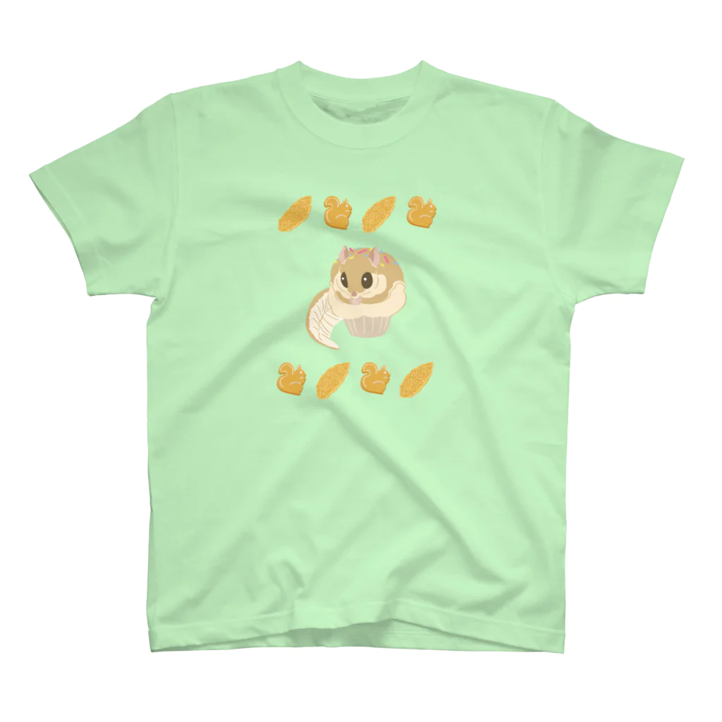 ねずりすSHOPのカップケーキモモンガ Regular Fit T-Shirt