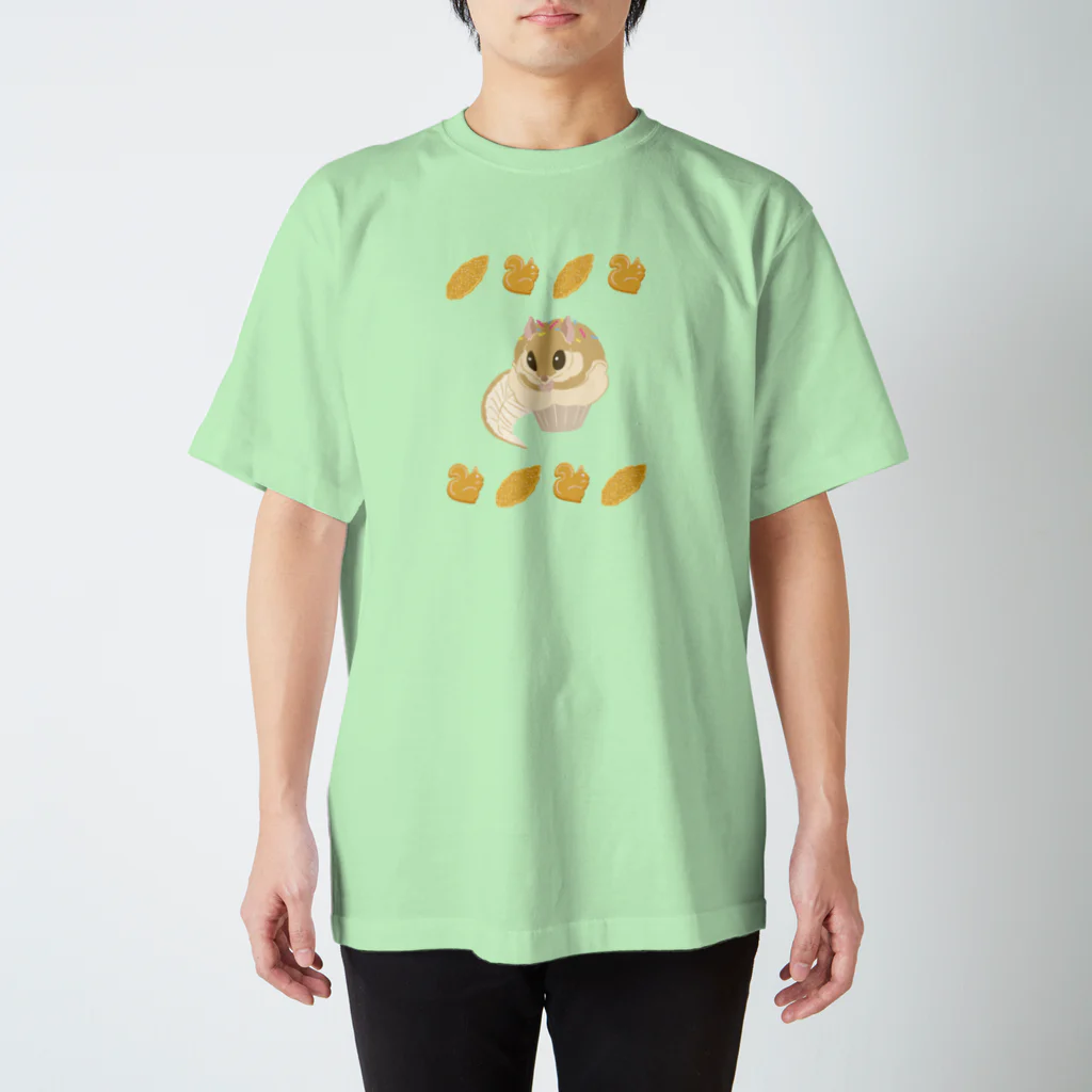 ねずりすSHOPのカップケーキモモンガ Regular Fit T-Shirt