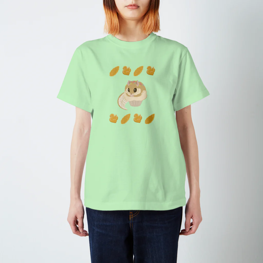 ねずりすSHOPのカップケーキモモンガ Regular Fit T-Shirt