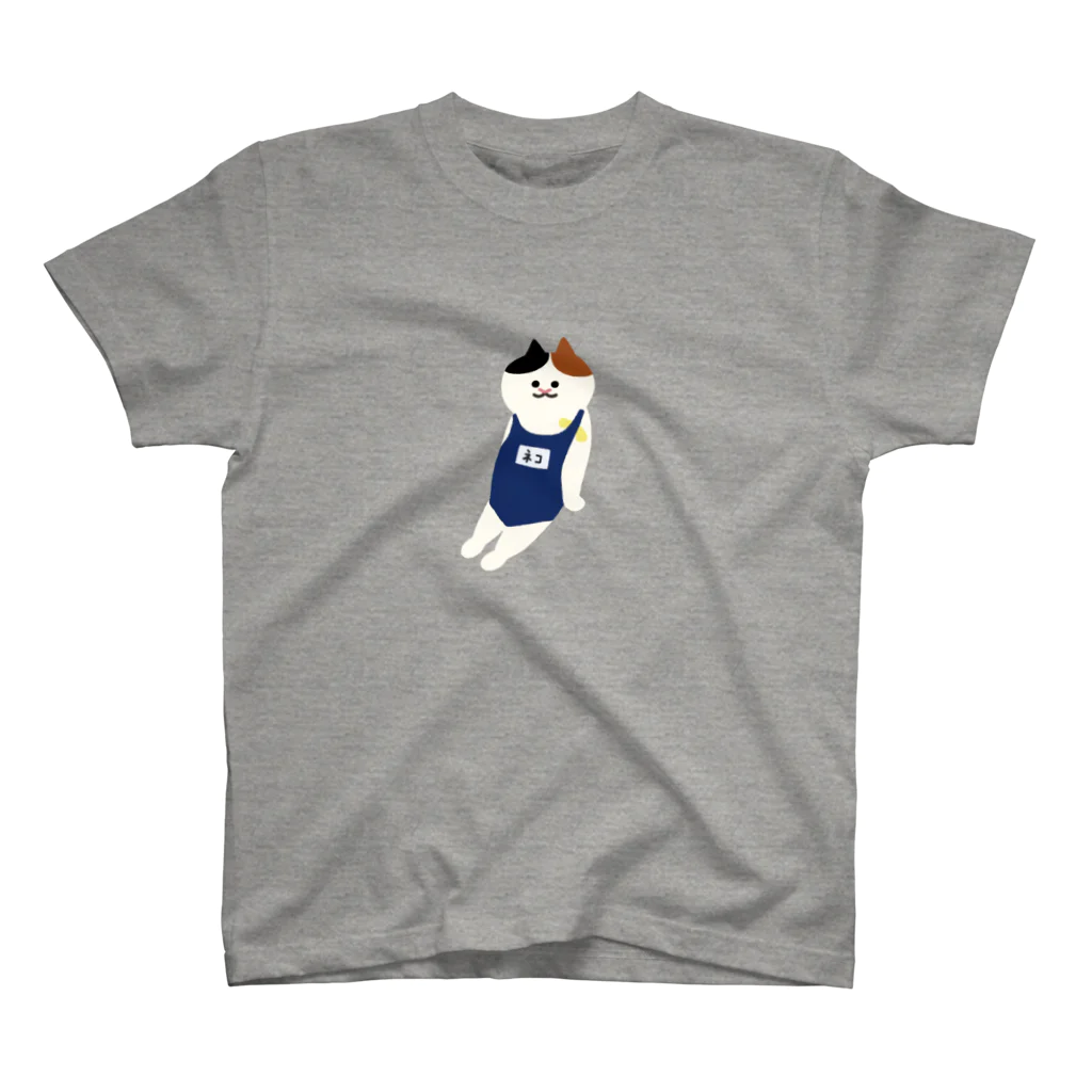 SUIMINグッズのお店の【中】スクール水着のねこ Regular Fit T-Shirt