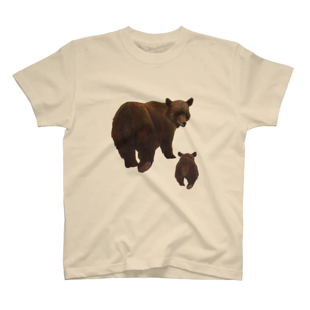 Makiko Goto goods storeの冬眠めざめのおやこヒグマ Regular Fit T-Shirt