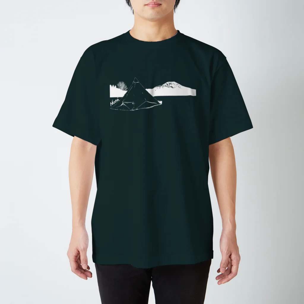 温泉しゃぶしゃぶアウトドアの麓キャンプ（NONDA白） Regular Fit T-Shirt
