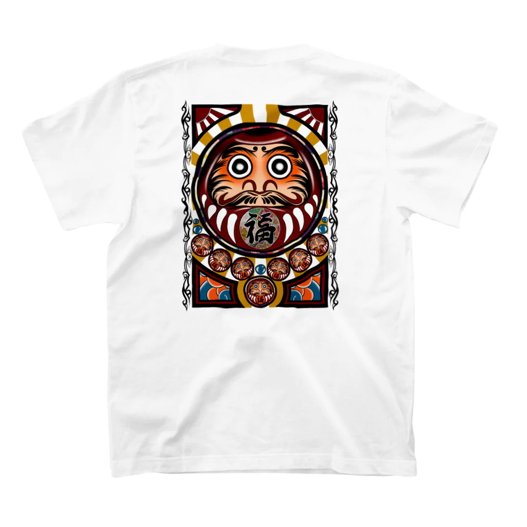 尾九の赤福ダルマ Regular Fit T-Shirtの裏面