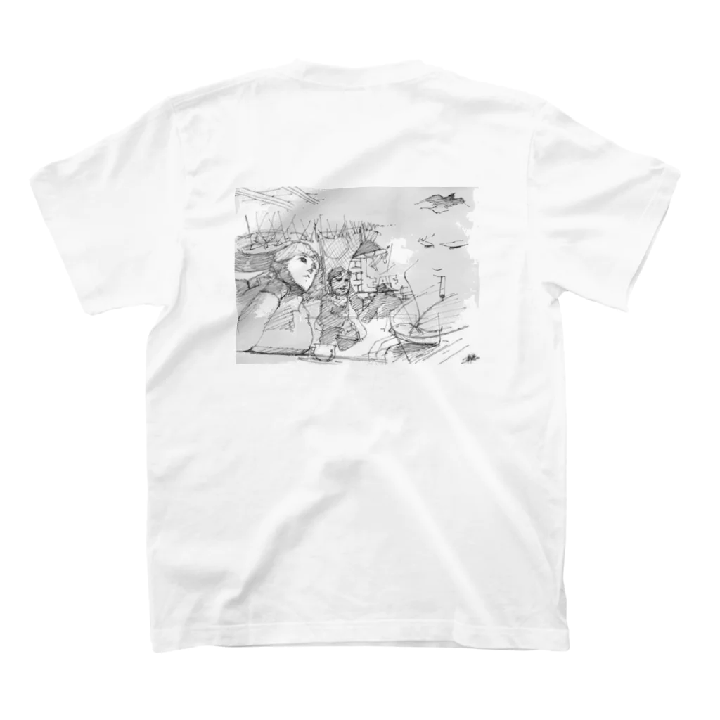 夢源アトリエ✩.*˚のfreedom cafe☕️バックプリント Regular Fit T-Shirtの裏面