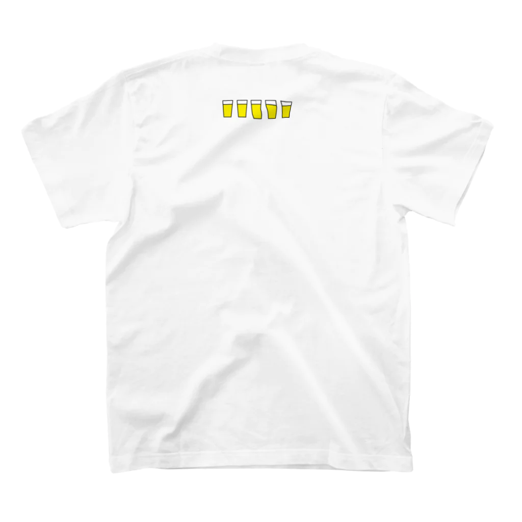 BEERのビール_ロゴ(透過) Regular Fit T-Shirtの裏面