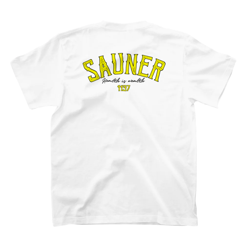 Super Sauna StyleのSAUNER1137 Yellow Regular Fit T-Shirtの裏面
