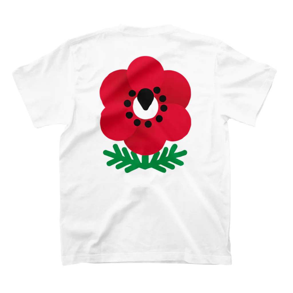 cdh-designのポピー（パレスチナへ寄付） Regular Fit T-Shirtの裏面