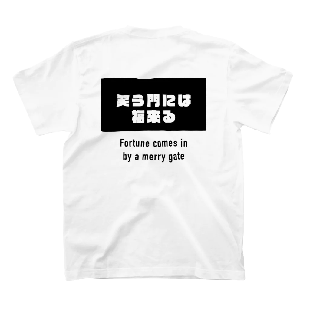 kotowaza_visualの笑う門には福来る Regular Fit T-Shirtの裏面