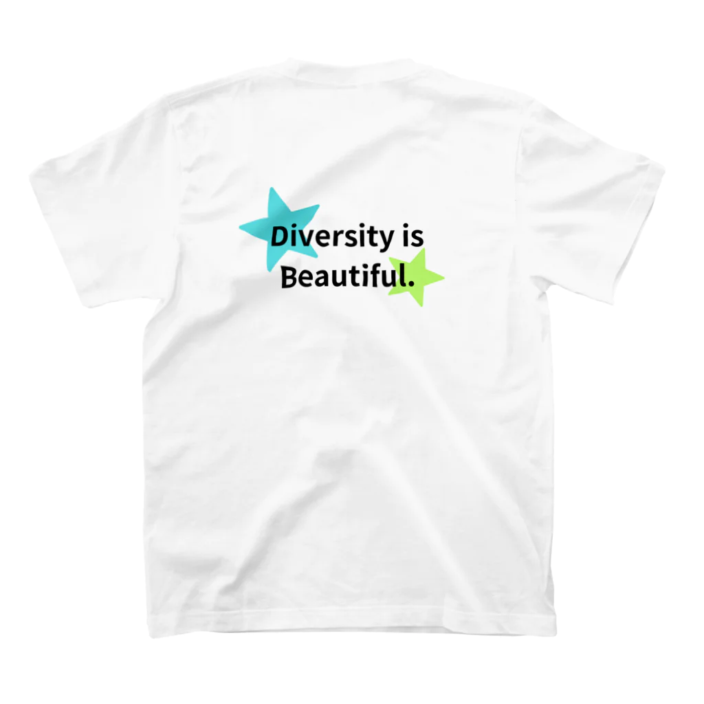 発達でこぼこショップのASD「Authentic Sensitive Designer」 - あなたの独自の感性を尊重するアイテム Regular Fit T-Shirtの裏面