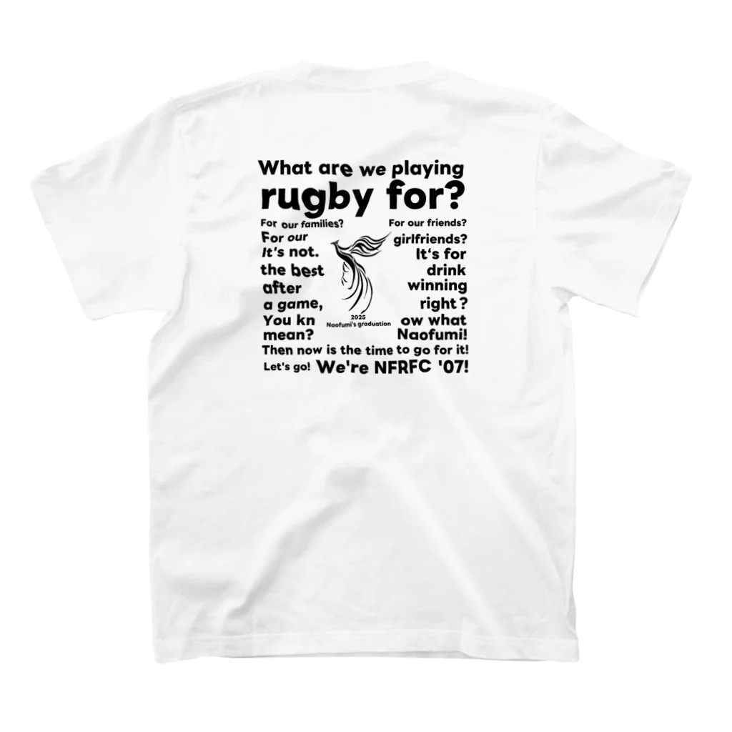 EXCEED_ZAKKAの府中市のラグビーチームNFRFC'07のＴシャツ Regular Fit T-Shirtの裏面