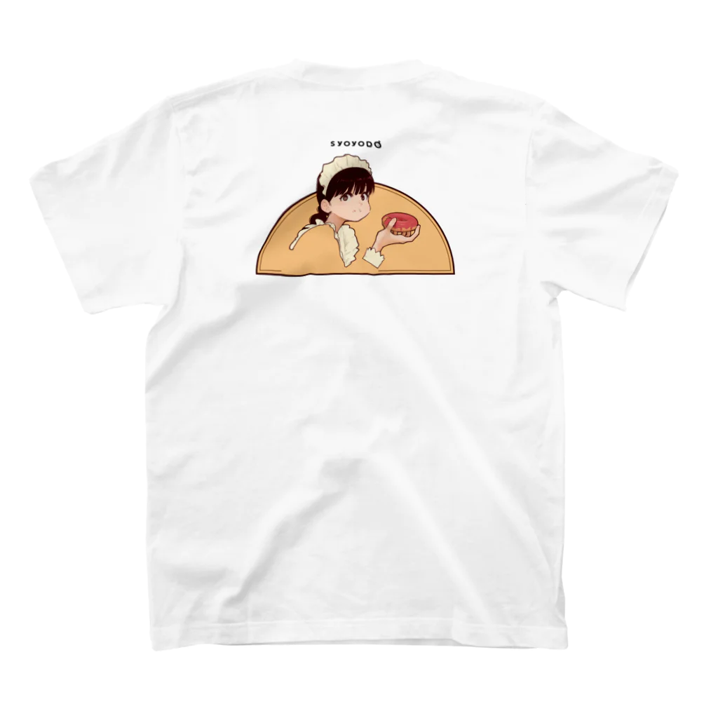 松洋堂/SYOYODO　SUZURI店の【ドーナツ倶楽部】オリジナルTシャツB - White Regular Fit T-Shirtの裏面