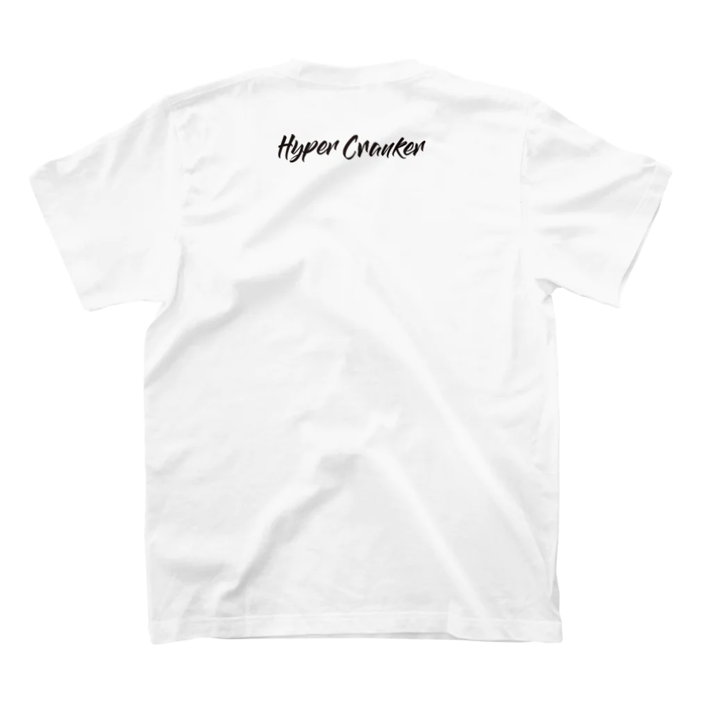 Stay-on-Baby!!の HYPER CRANKER Type5 Black Regular Fit T-Shirtの裏面