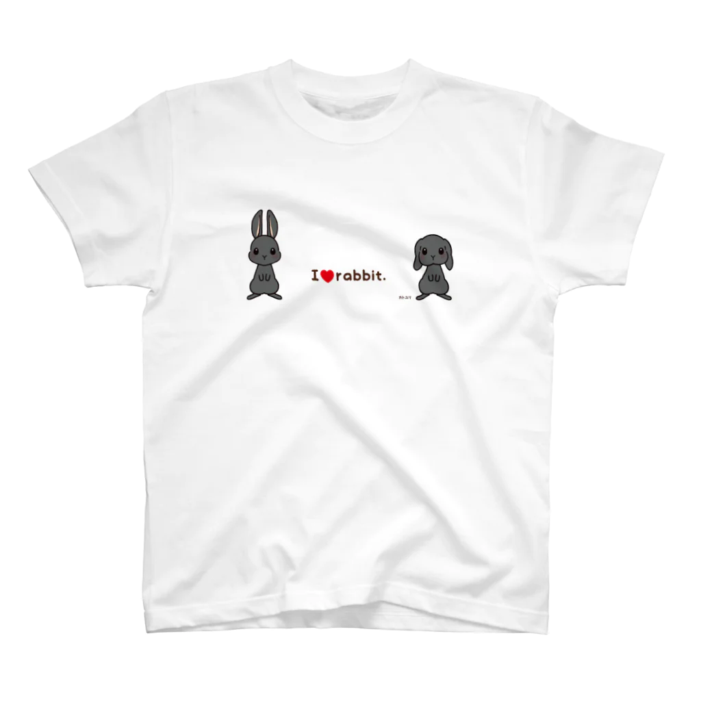 カトユリの黒うさぎ Regular Fit T-Shirt