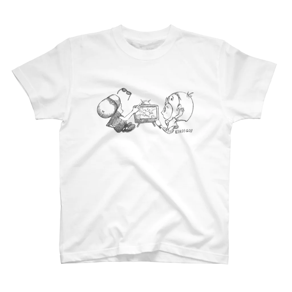 英吉スタッフTV Tシャツ モノクロ / EIKO!GO!!オフィシャル