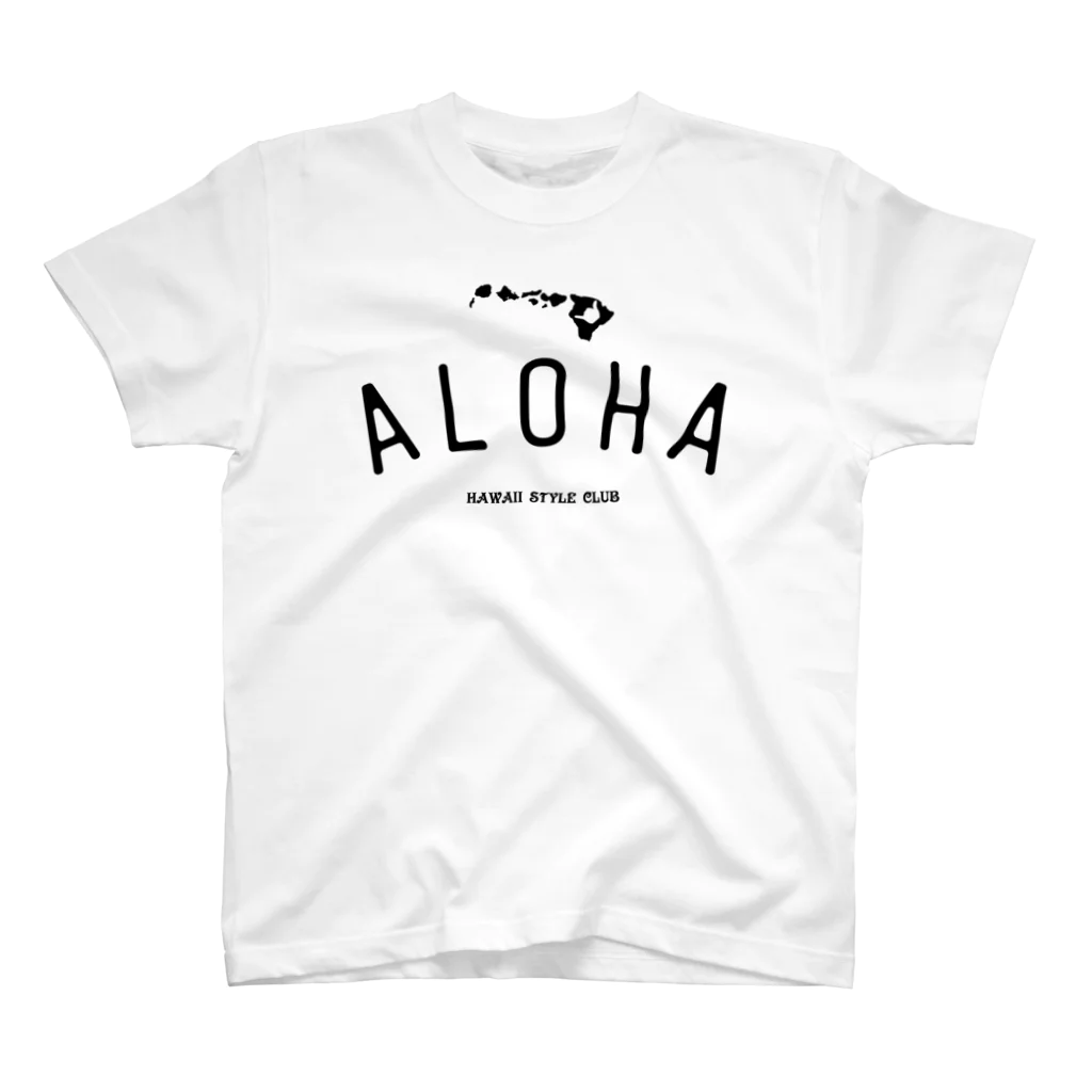 ハワイスタイルクラブのALOHA ISLANDS  BLK LOGO Regular Fit T-Shirt