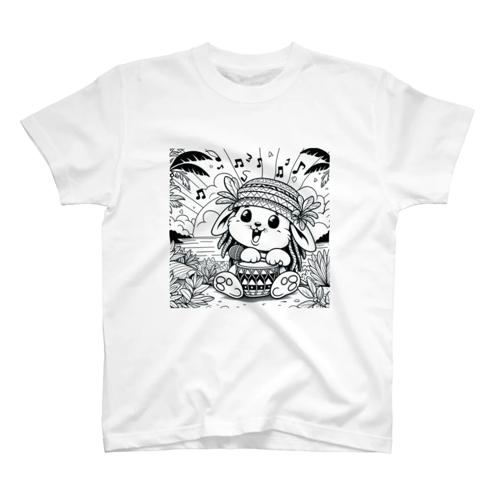 ジェノムギャラリーの兎は音楽が大好き No.142 Regular Fit T-Shirt