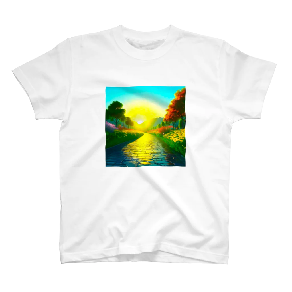 million-mindの雨に濡れた石畳 Regular Fit T-Shirt