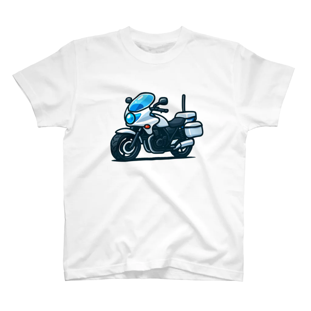 takejijiのAIで描いた白バイ Regular Fit T-Shirt