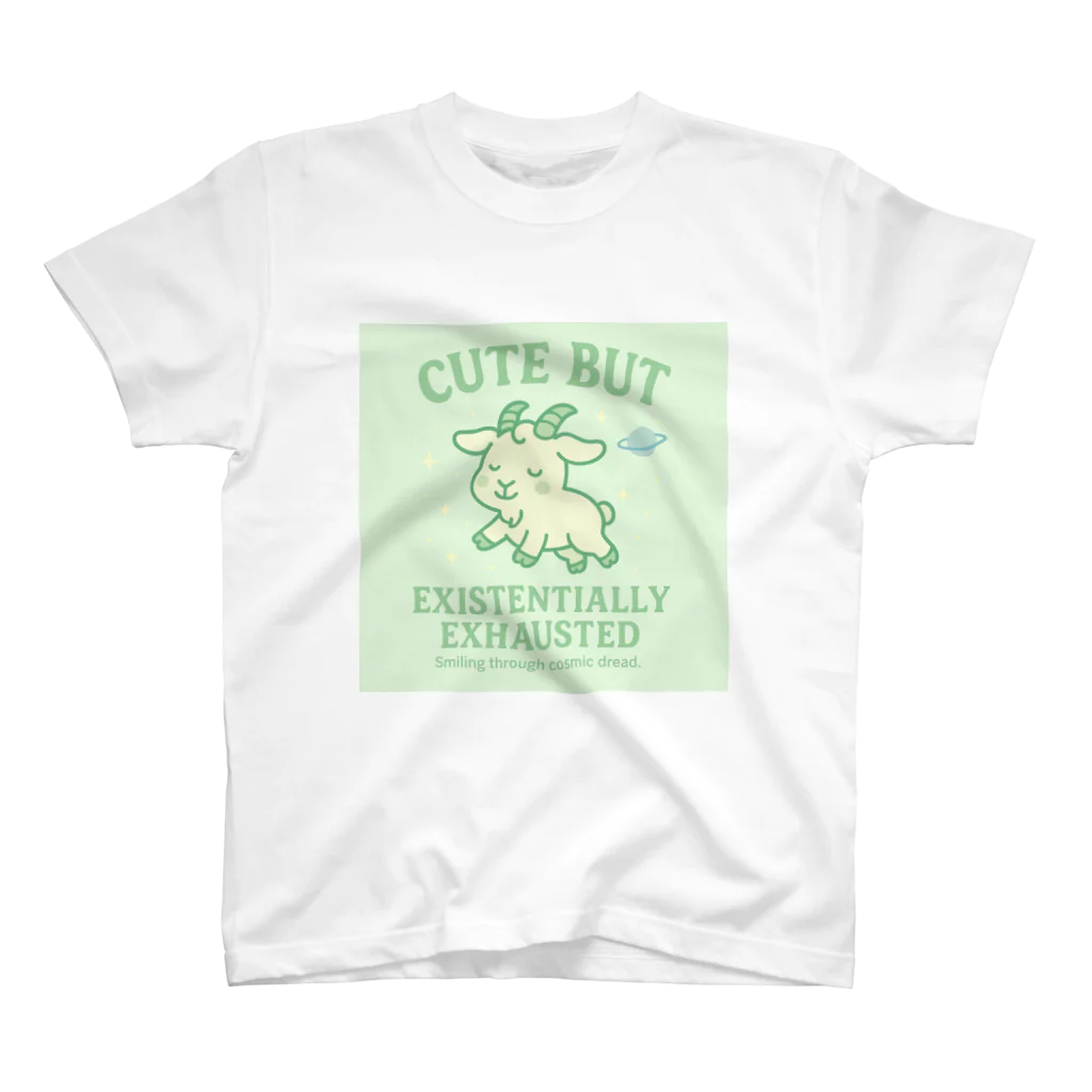 CUTE BUT EXISTENTIALLY EXHAUSTEDのCUTE BUT EXISTENTIALLY EXHAUSTED – ゆるやぎ宇宙Tシャツ Regular Fit T-Shirt