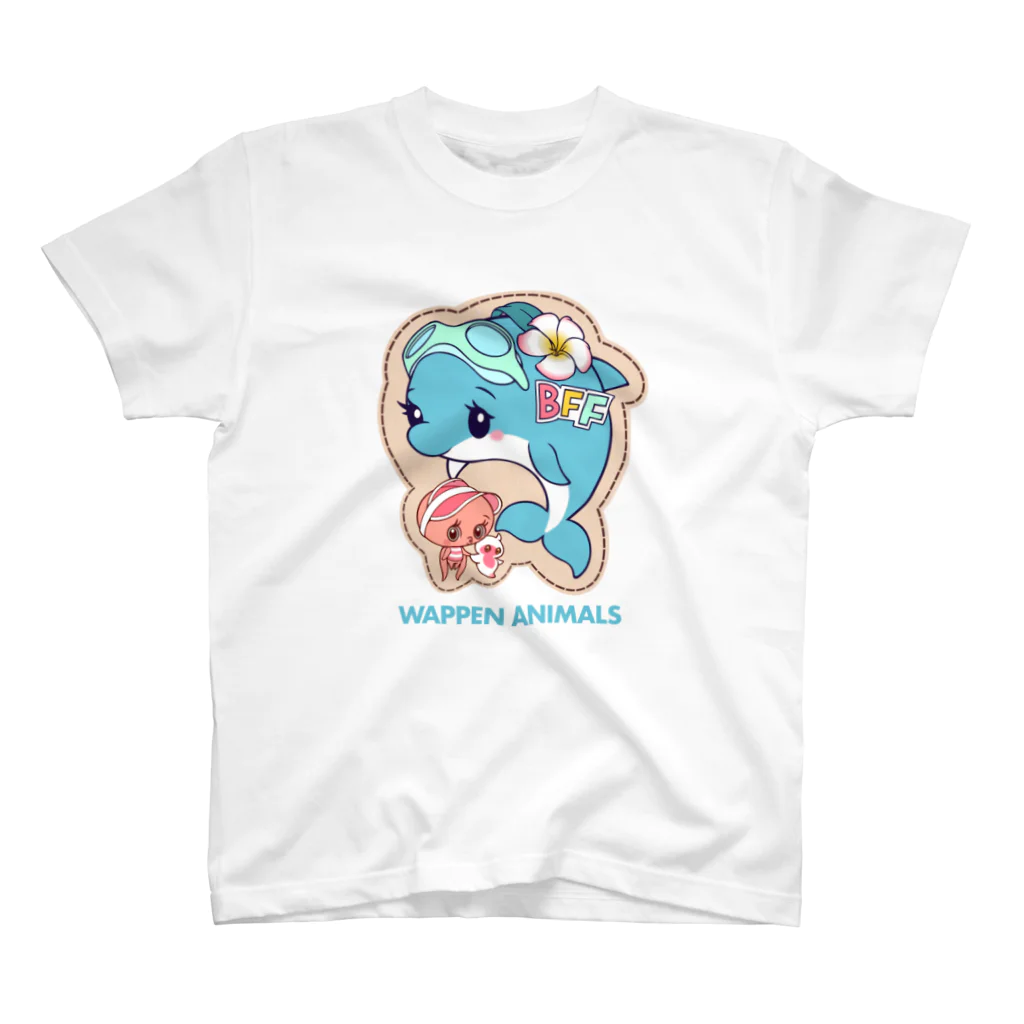 ワッペンアニマルワールドのイルカちゃんスカイミント（ワッペンアニマル） Regular Fit T-Shirt
