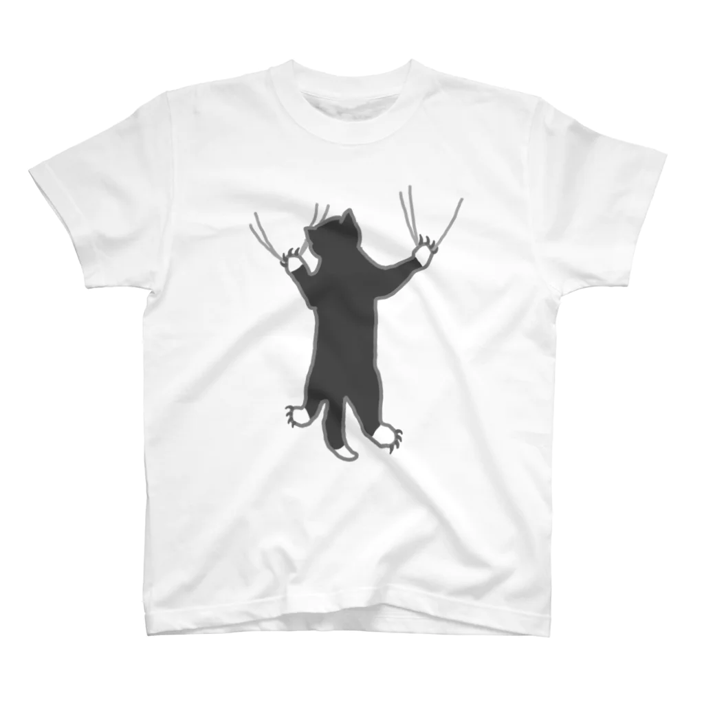ざわ屋のしがみつく靴下猫 Regular Fit T-Shirt