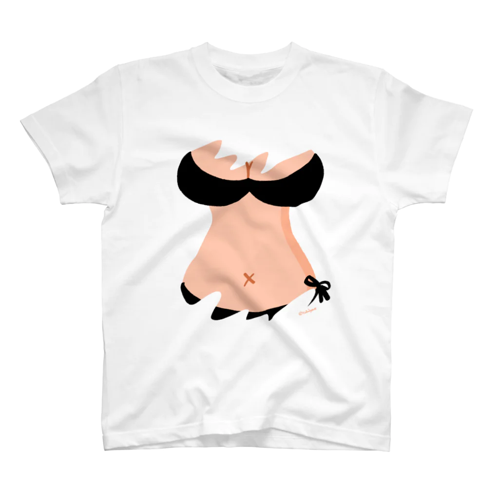 りおたのおっぱいTシャツ(BLACK) Regular Fit T-Shirt