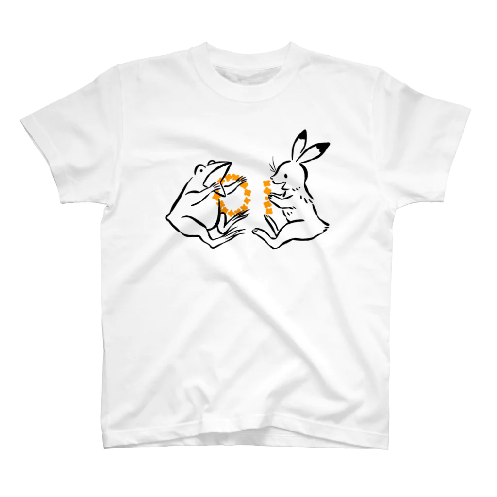 しきいろの鳥獣戯画(ポップ) Regular Fit T-Shirt