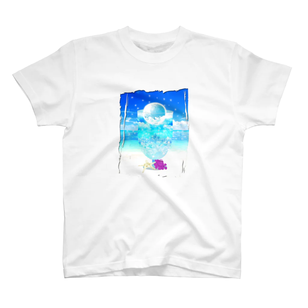 Yokokkoの店の海と空色のcream soda🍹（背景あり） Regular Fit T-Shirt