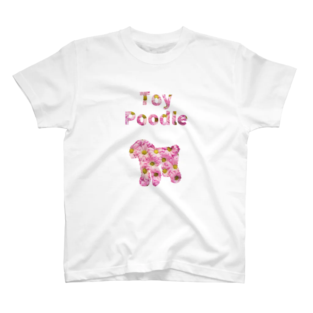 onehappinessのトイプードルとデイジー Regular Fit T-Shirt