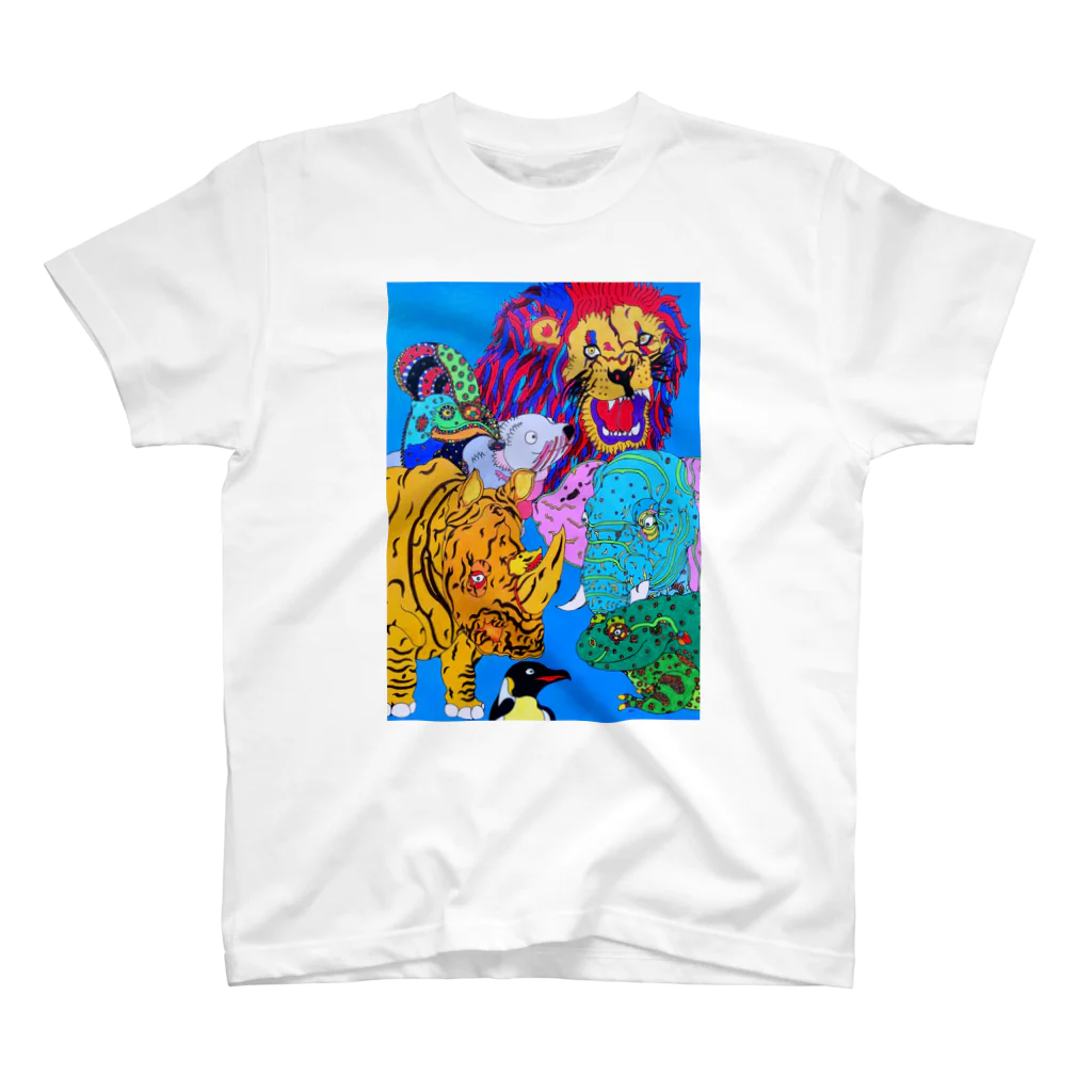 Otti OuriのRED→BLUE Regular Fit T-Shirt