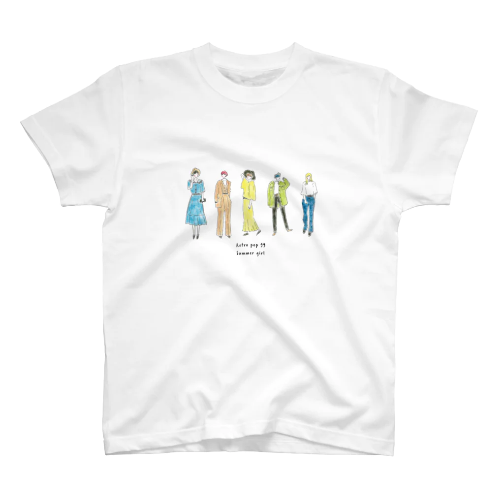 ニャンコショップのレトロポップな人々 Regular Fit T-Shirt