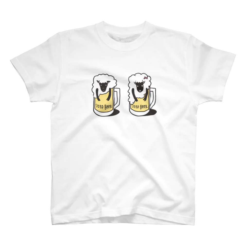 stereovisionのSheep beer(カップル) Regular Fit T-Shirt