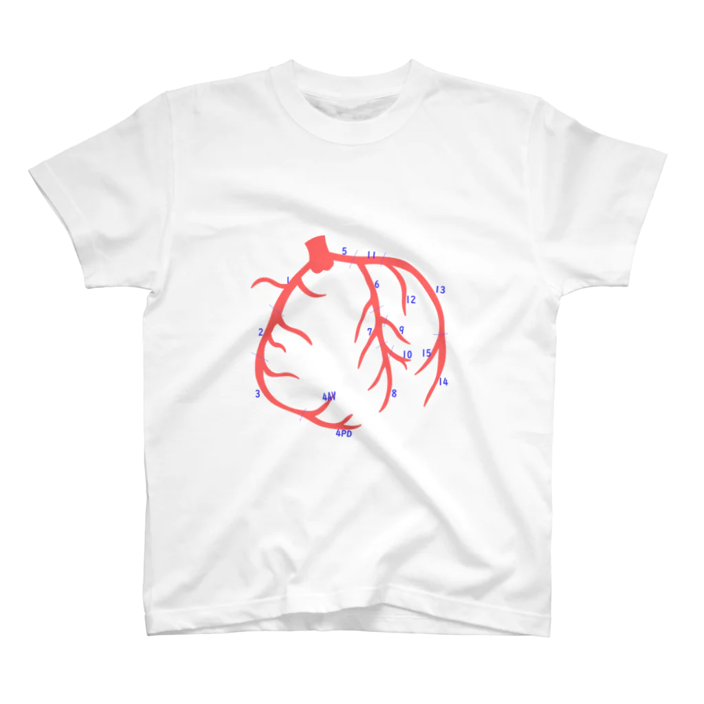 ゆんちるのとにかく冠動脈（番号のみ） Regular Fit T-Shirt