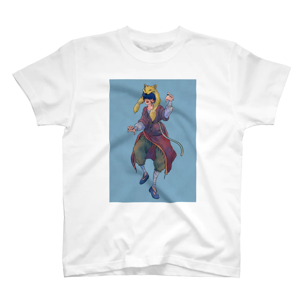 ｱｻｷﾞﾘｮｳ［ORCHID GRAY］の狐 Regular Fit T-Shirt