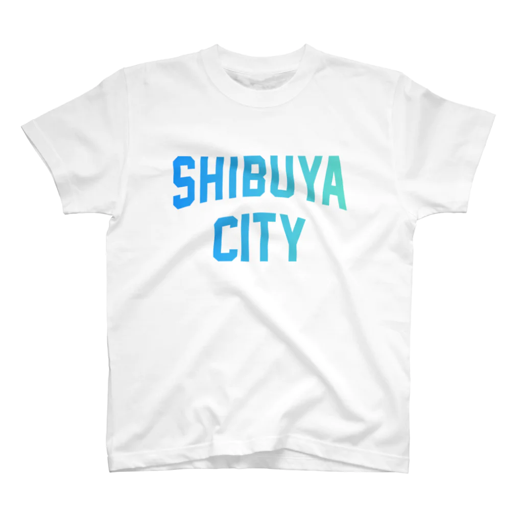 JIMOTOE Wear Local Japanの渋谷区 SHIBUYA WARD ロゴブルー Regular Fit T-Shirt