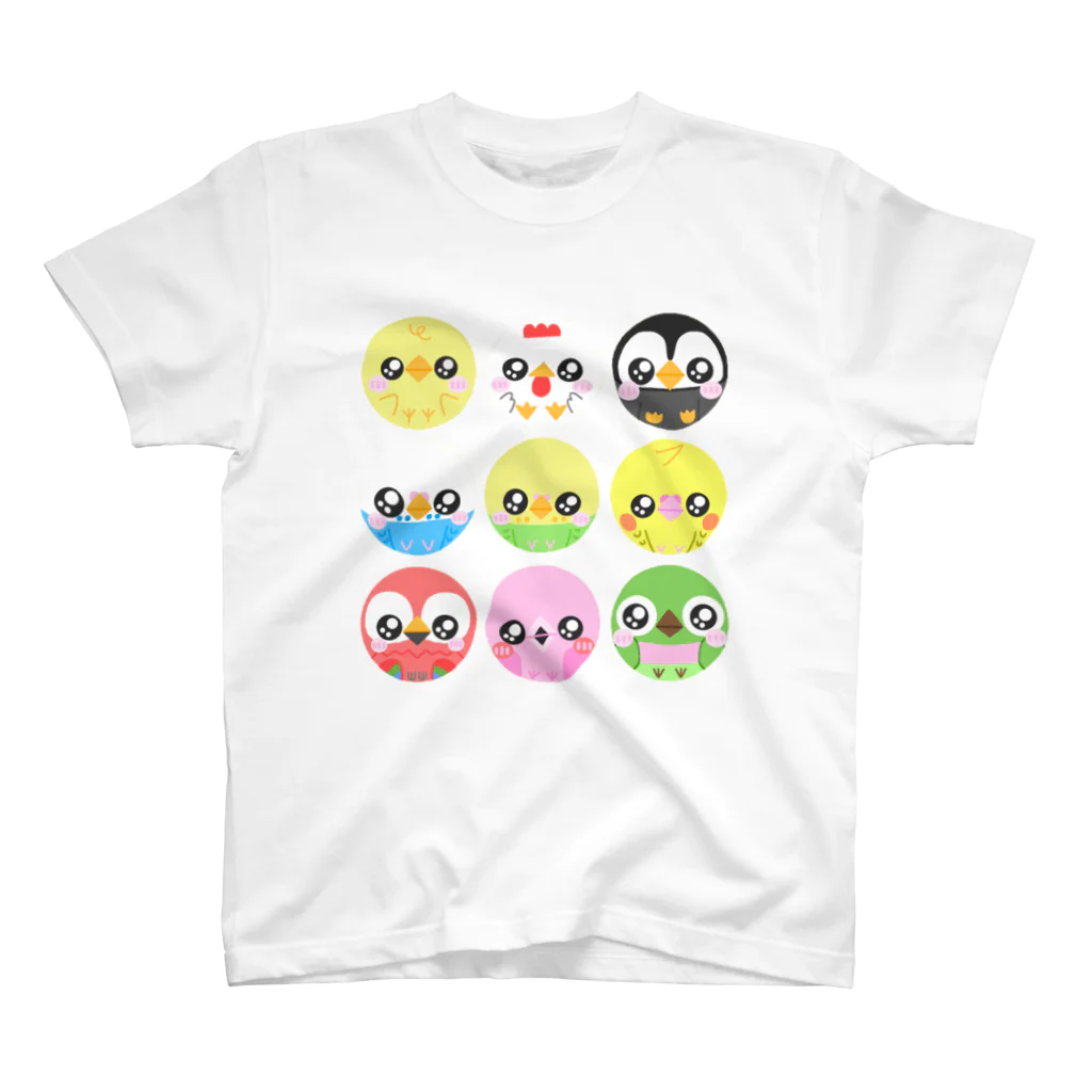 さくらんぼのまんまる鳥さん Regular Fit T-Shirt